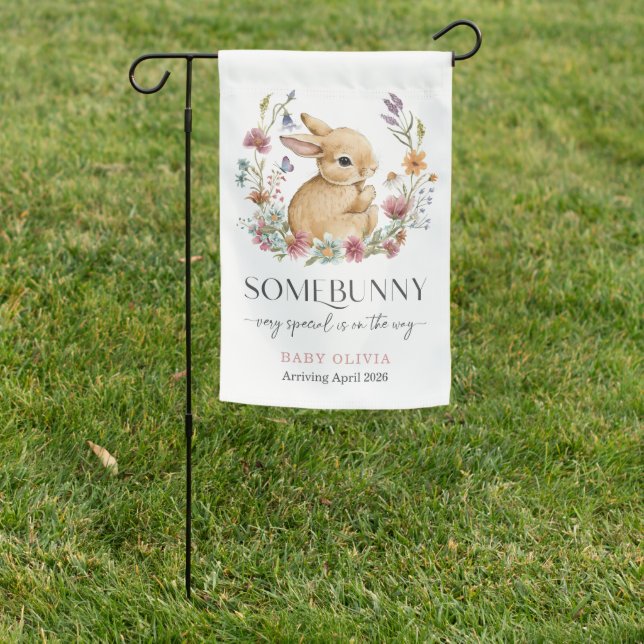 Somebunny Pregnancy Announcement Garden Sign (In SItu)
