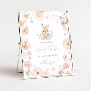 Somebunny Rabbit Baby Shower Envelope Station Poster