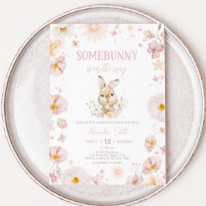 Somebunny Rabbit Baby Shower Invitation