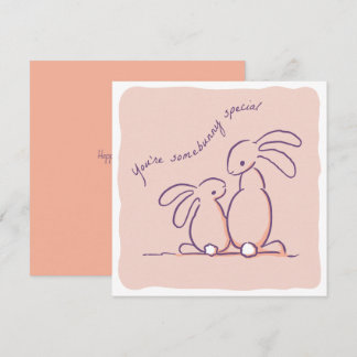 Somebunny Special - rabbit Valentine Holiday Card
