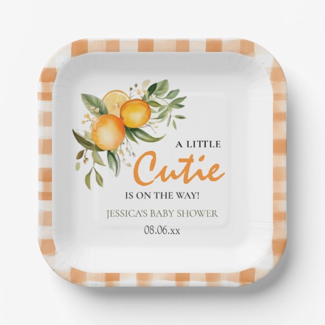Somebunny Special Wildflowers Spring Baby Shower  Paper Plates (Front)