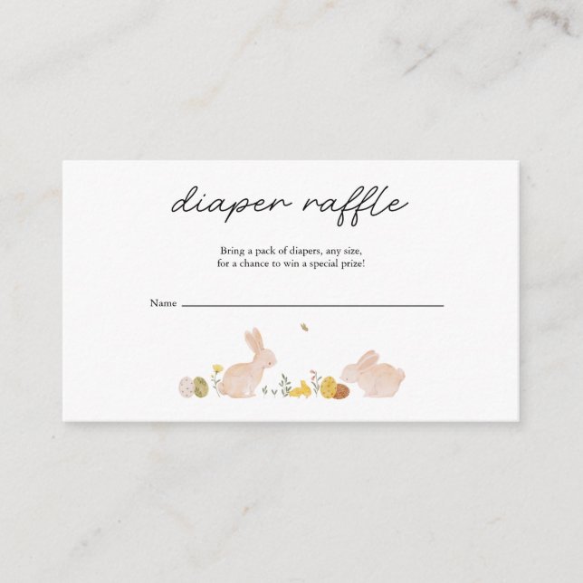 Somebunny Spring Easter Baby Shower Enclosure Card (Front)