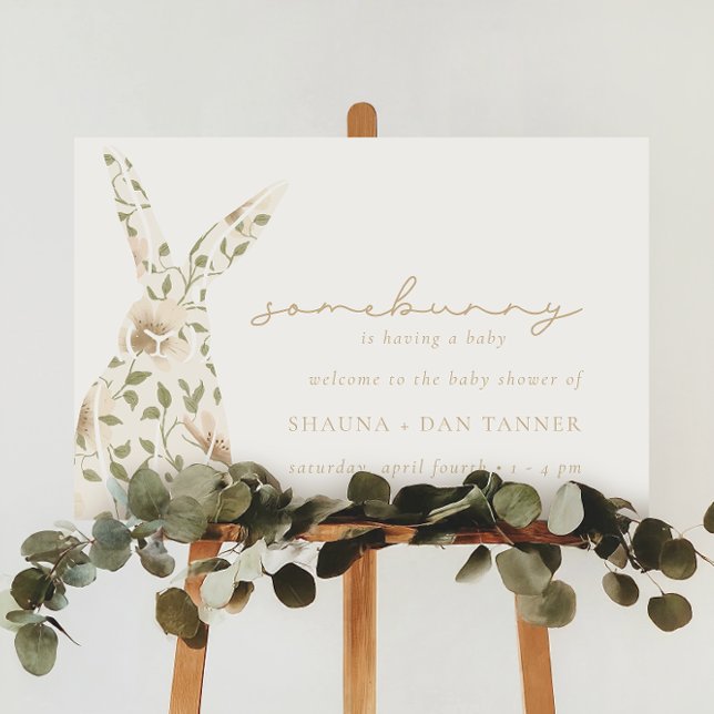 Somebunny Spring Easter Baby Shower Welcome Sign (Creator Uploaded)