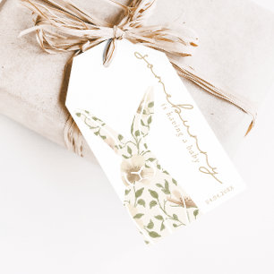 Somebunny Spring Easter Floral Baby Shower Favor Gift Tags