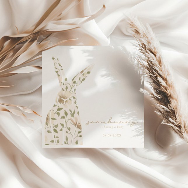 Somebunny Spring Easter Floral Baby Shower Napkins (Creator Uploaded)