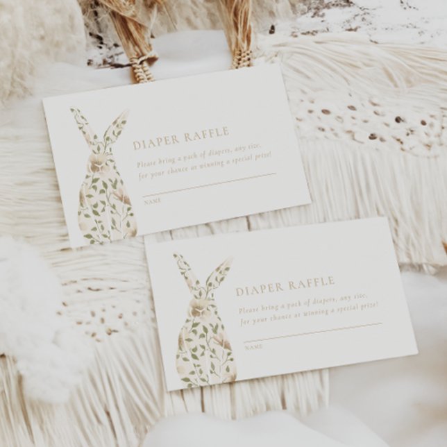 Somebunny Spring Easter Floral Diaper Raffle  Enclosure Card (Creator Uploaded)