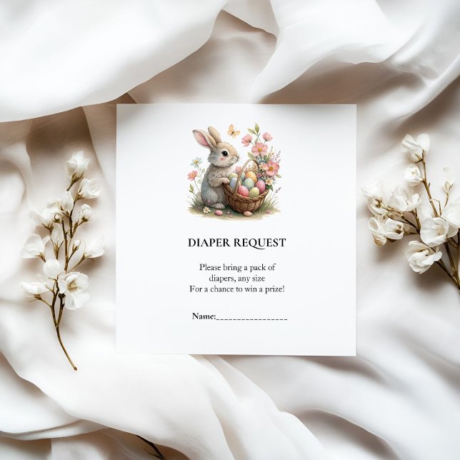 Somebunny Wildflower Baby Shower Diaper Raffle Enclosure Card (Creator Uploaded)