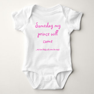 Someday my , ...and then Daddy will scare him a... Baby Bodysuit
