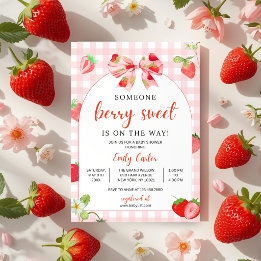 Someone Berry Sweet Baby Shower Invitation