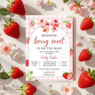 Someone Berry Sweet Baby Shower Invitation
