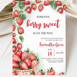 Someone Berry Sweet Baby Shower Invitation