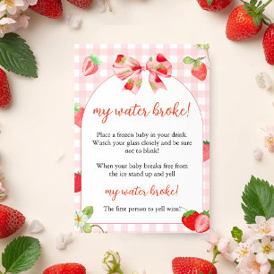 Someone Berry Sweet Baby Shower My Water Broke Invitation