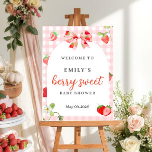 Someone Berry Sweet Baby Shower Welcome Sign