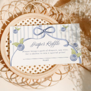 Someone Berry Sweet Blue Diaper Raffle Ticket Enclosure Card