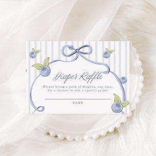 Someone Berry Sweet Blue Diaper Raffle Ticket Enclosure Card