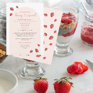 Someone Berry Sweet Blush Baby Shower II Invitation