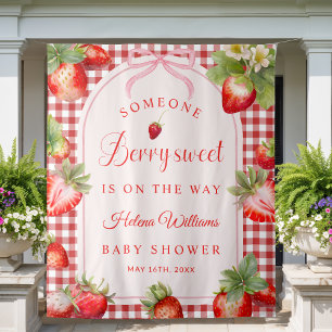 Someone Berry Sweet Is On The Way Baby Shower Tapestry