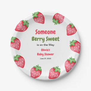 Someone Berry Sweet Strawberry Baby Shower Paper Plates