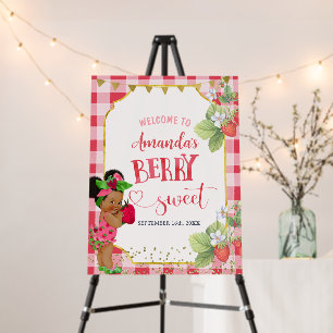Someone Berry Sweet Strawberry Girl Baby Shower Foam Board