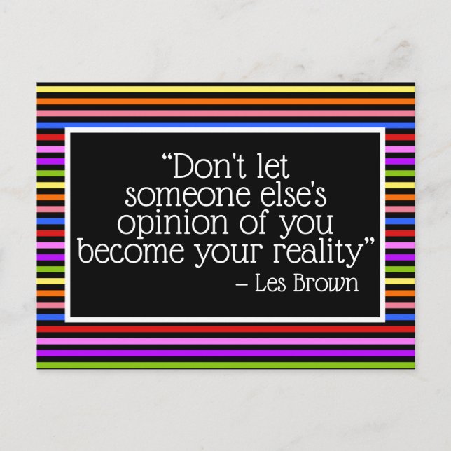 Someone Else's Opinion is Not Your Reality-Rainbow Postcard (Front)