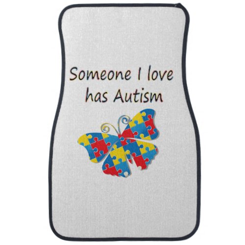 Someone I love has autism multi Car Mat