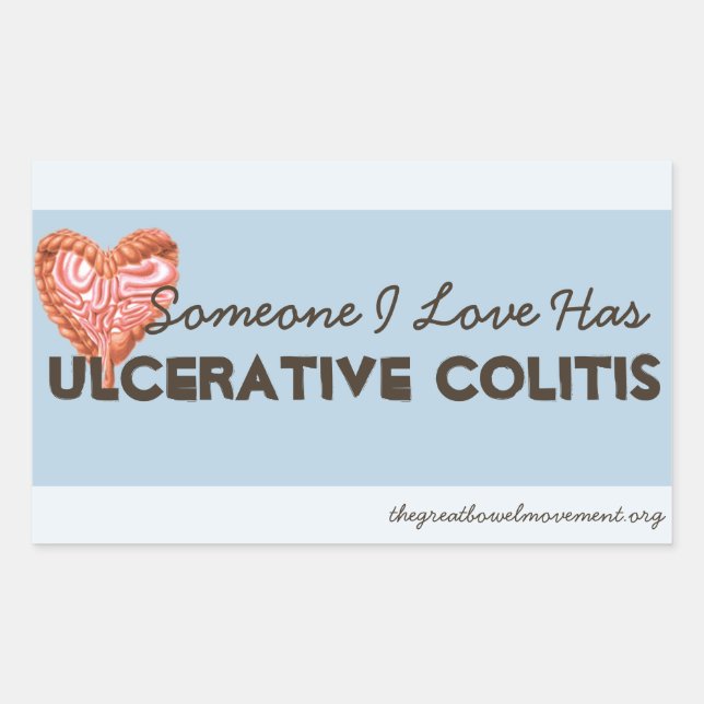 Someone I Love Has Colitis Rectangular Sticker (Front)