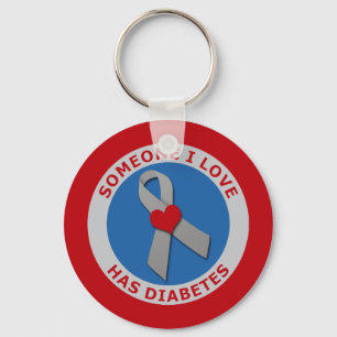 Someone I Love Has Diabetes Keychain
