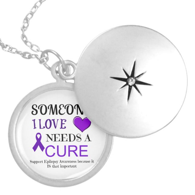 Someone I Love Needs a Cure - Epilepsy Necklace (Front)
