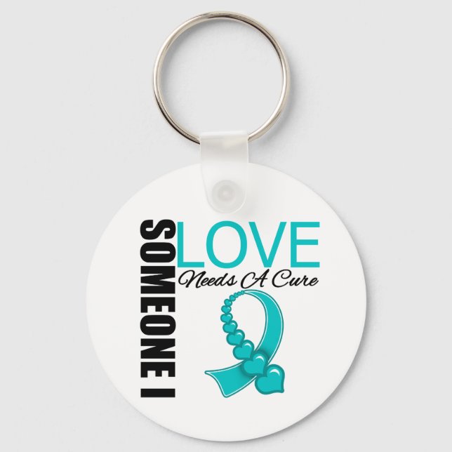 Someone I Love Needs a Cure Tourette Syndrome Keychain (Front)