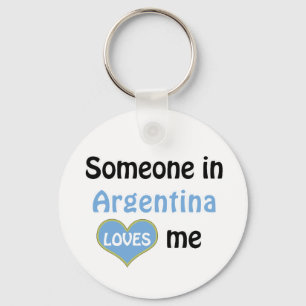 Someone in Argentina Loves me Keychain