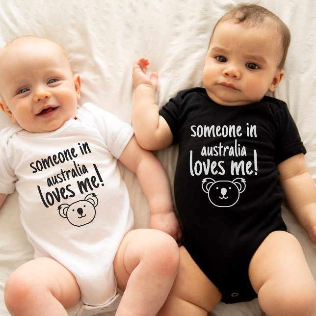 Someone In Australia Loves Me Cute Baby Austra Bab Baby Bodysuit (Creator Uploaded)