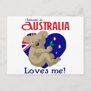 Someone in Australia Loves Me Koala Postcard
