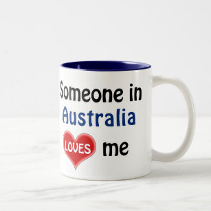 Someone in Australia loves me Two-Tone Coffee Mug