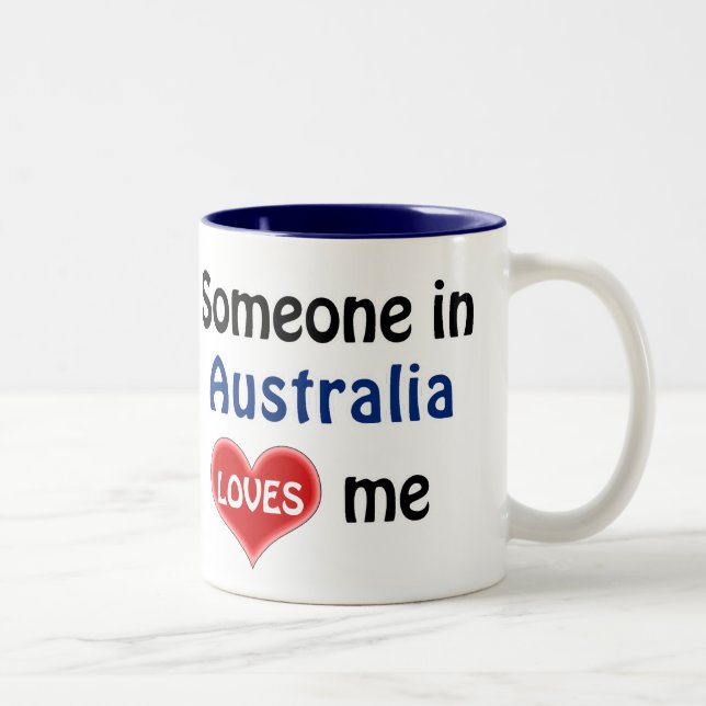 Someone in Australia loves me Two-Tone Coffee Mug (Right)