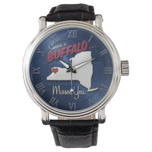 Someone in Buffalo Misses You New York Map Watch