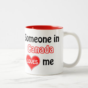 Someone in Canada loves me Two-Tone Coffee Mug