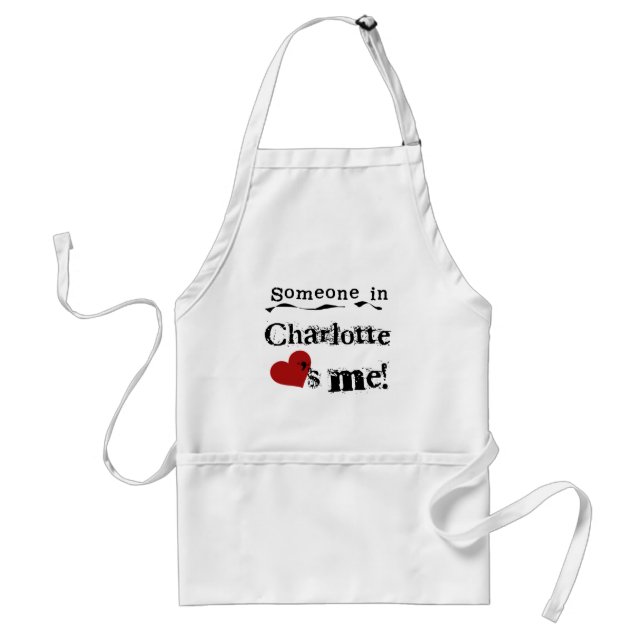 Someone in Charlotte Adult Apron (Front)