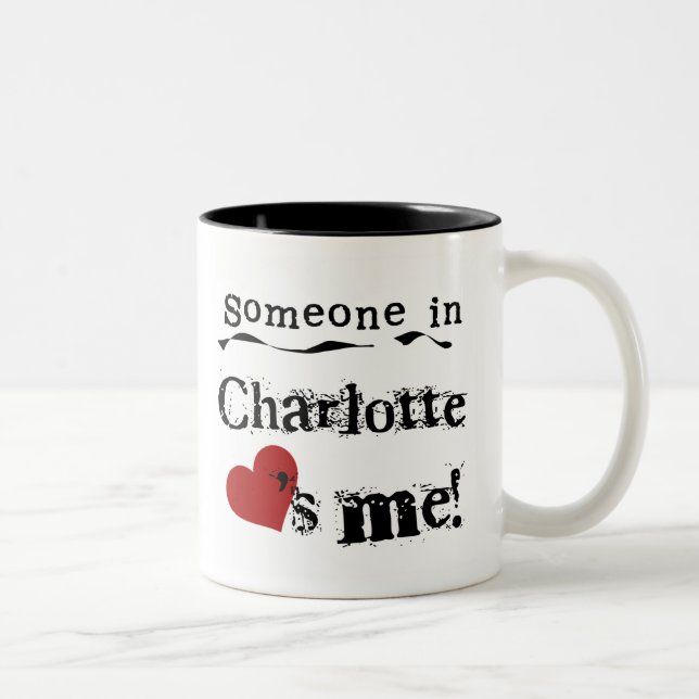 Someone in Charlotte Two-Tone Coffee Mug (Right)