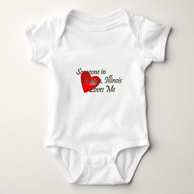 Someone in Chicago Loves Me Baby Bodysuit (Front)