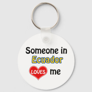 Someone in Ecuador Loves me Keychain
