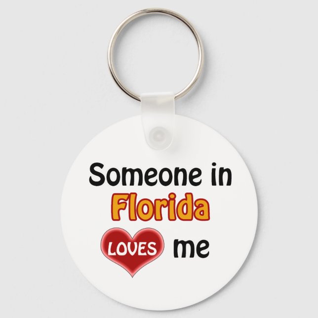 Someone in Florida Loves me Keychain (Front)