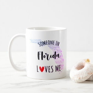 Someone In Florida Loves Me Map Coffee Mug