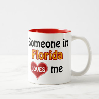 Someone in Florida loves me Two-Tone Coffee Mug