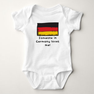 Someone in Germany Loves Me German Flag Baby Bodysuit