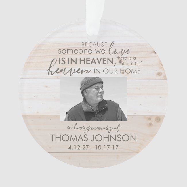 Someone In Heaven Acrylic Photo Ornament