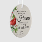 Someone In Heaven Cardinal Greenery Photo Acrylic Ornament (Front)