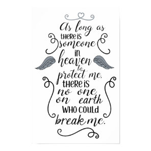Someone in Heaven to Protect Me Inspirational Poster