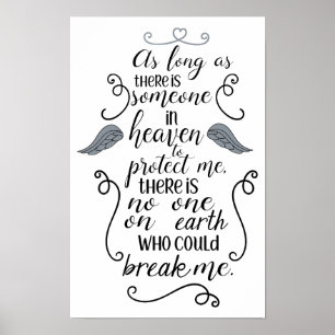 Someone in Heaven to Protect Me Inspirational Poster