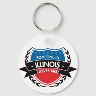 Someone In Illinois Loves Me Keychain