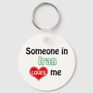 Someone in Iran Loves me Keychain